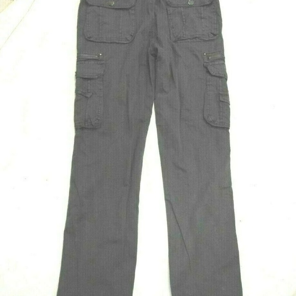 Men's Belted Cargo Pants w/Zipper Pockets Grey - Picture 6 of 7